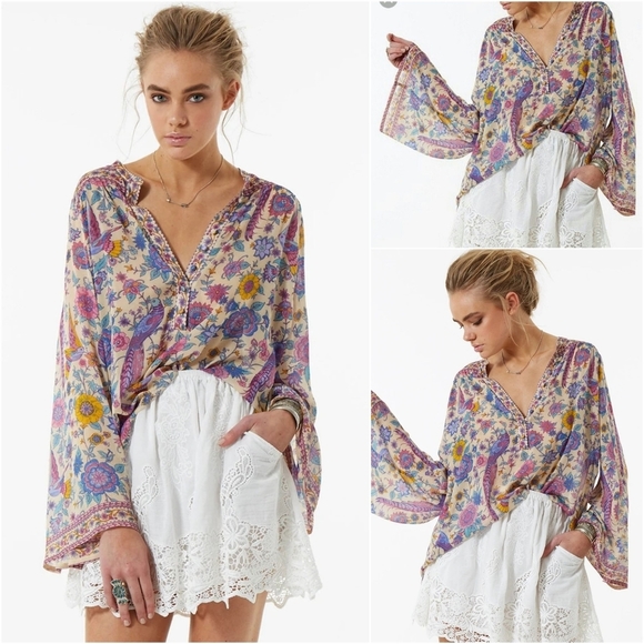 Spell designs lovebird blouse chamomile M gypsy - Picture 3 of 8